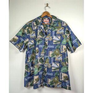 Vintage RJC Shirt Size XL Hawaiian Islands Resort Travel Turtle Fish‎ USA Aloha